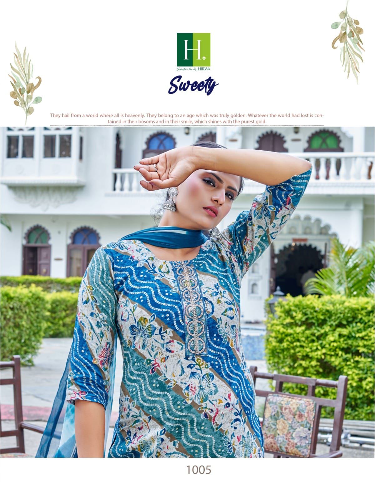 Hirwa Sweety Rayon Designer Readymade Suits Catalog